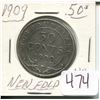 Image 1 : 1909 NEWFOUNDLAND 50 CENT