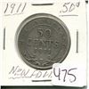 Image 1 : 1911 NEWFOUNDLAND 50 CENT