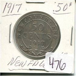 1917 NEWFOUNDLAND 50 CENT