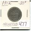 Image 1 : 1912 NEWFOUNDLAND 20 CENT