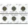 Image 1 : SIX US INDIAN HEAD NICKLES 1927,29,30,35,36,37