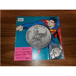 2015 $20.00 PURE SILVER COIN (SUPERMAN)