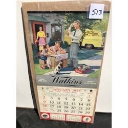 1955 N.O.S. WATKINS CALENDAR COMPLETE DATE PAD
