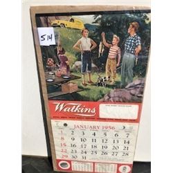 1956 N.O.S. WATKINS CALENDAR COMPLETE DATE PAD