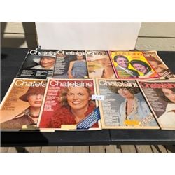 LOT OF 9 1974 CHATELAINE MAGAZINES