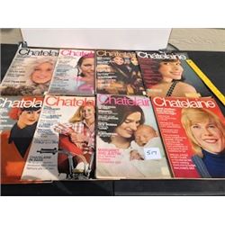 LOT OF 8 1972 CHATELAINE MAGAZINES