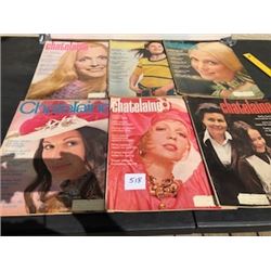 LOT OF 6 1971 CHATELAINE MAGAZINES