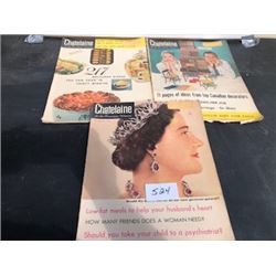 LOT OF 3 1957 CHATELAINE MAGAZINES