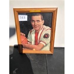 FRAMED 8" X 10" JERRY LUCAS BASKETBALL OHIO STATE BUCKEYES