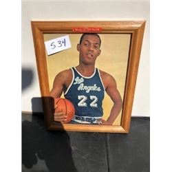 FRAMED 8" X 10" ELGIN BAYLOR LOS ANGELES