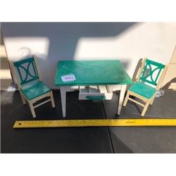 3 PIECE DOLL TABLE & CHAIRS - PLASTIC