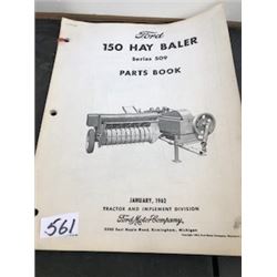 1962 FORD HAY BALER PARTS BOOK