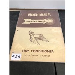 COCKSHUTT HAY CONDITIONER MANUAL