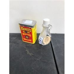 LOT OF 2 PIECE KEEN'S MUSTARD & WATKINS BOTTLE