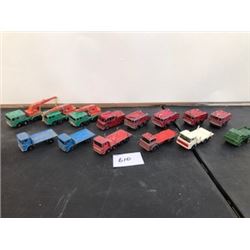 LOT OF 14 LESNEY MATCHBOX TRUCKS