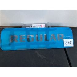 1940'S-1950'S 'REGULAR' PLASTIC GAS PUMP AD PLATE