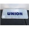 Image 1 : 1940'S-1950'S 'UNION' GLASS GAS PUMP AD PLATE
