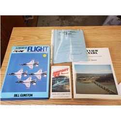 3 AIRPLANE BOOKS & 1928 AVIATION LETTER