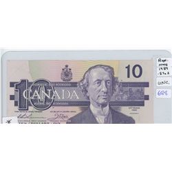 Canadian 1989 Ten Dollar Replacement Bank Note