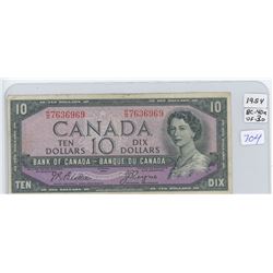 1954 Canadian Ten Dollar Bank Note