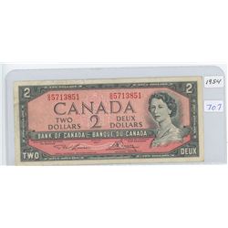 1954 Canadian Two Dollar Bank Note
