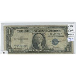 1935F United States Of America One Dollar Replacement Note