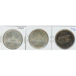 1965, 1966, 1967 CANADIAN SILVER DOLLARS