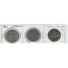 Image 1 : 1982, 1982, 1983 CANADIAN SILVER DOLLARS
