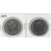 Image 2 : 1984, 1985 CANADIAN SILVER DOLLARS