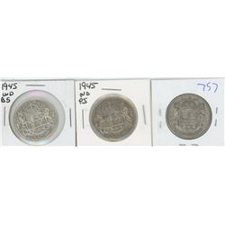 1945 WD B5, 1945 ND P5, 1946 ND CANADIAN 50 CENT PIECES