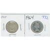 Image 1 : 1964, 1964BU CANADIAN 25 CENT PIECES