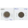 Image 1 : 1926, 1927 CANADIAN ONE CENT PIECES
