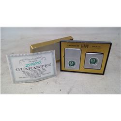 ZIPPO LIGHTER & TAPE MEASURE - SASKATCHEWAN ROUGHRIDERS