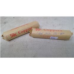 2 ROLLS OF KING GEORGE PENNIES