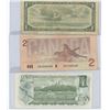 Image 2 : 1954, 1973 CANADIAN 1 DOLLAR BANK NOTE 1986 CANADIAN 2 DOLLAR BANK NOTE