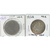 Image 1 : 1925 LIBERTY HALF DOLLAR & 1971 USA 50 CENT PIECE