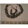 Image 2 : TURQUOISE COLOURED NECKALCE, BRACELET, AND EARRINGS (NEW)