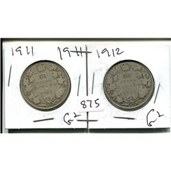 1911, 1912 GEORGE V 50 CENT - CANADIAN