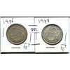 Image 1 : 1956, 1958 ELIZABETH II 50 CENT - CANADIAN
