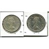 Image 2 : 1958, 1961 ELIZABETH II CANADIAN SILVER DOLLARS