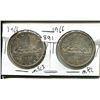 Image 1 : TWO 1966 ELIZABETH II CANADIAN SILVER DOLLARS