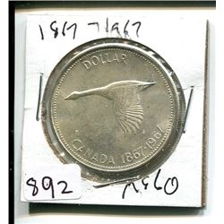 1967 ELIZABETH II CANADIAN SILVER DOLLAR