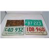 Image 3 : Assorted License Plates w/ Wooden Box