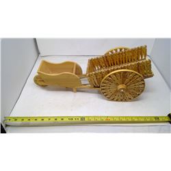 Wooden Cart and Wheelbarrow