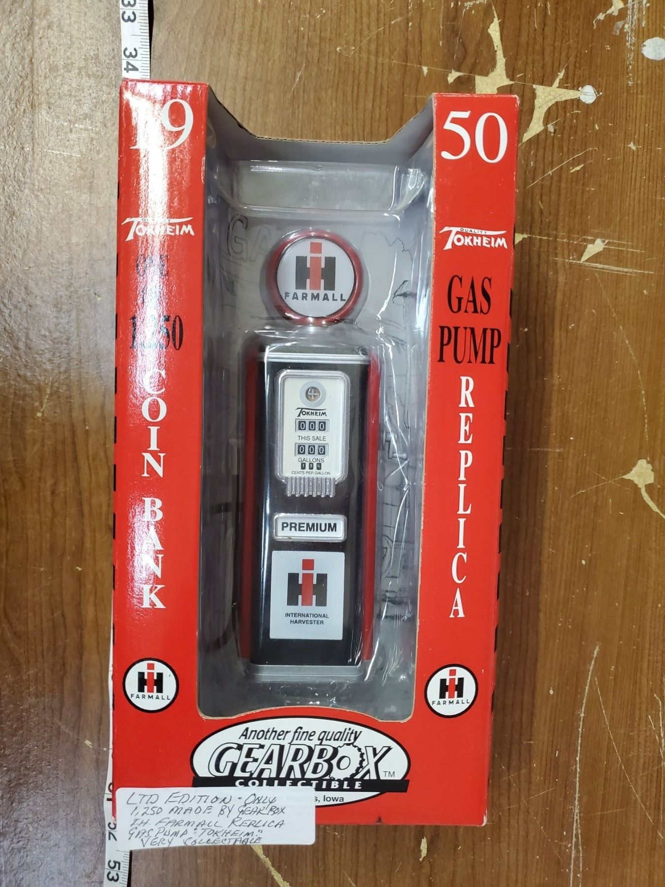 NIB LIMITED EDITION TOKHEIM IH GAS PUMP (1 OF 1250 MADE)