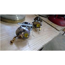 TWO 1920'S FISHING REELS W/ BACKLITE HANDLES