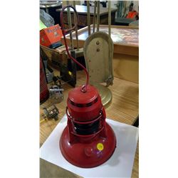 RED GLASS M. LAFRENIERE TRAIN LAMP