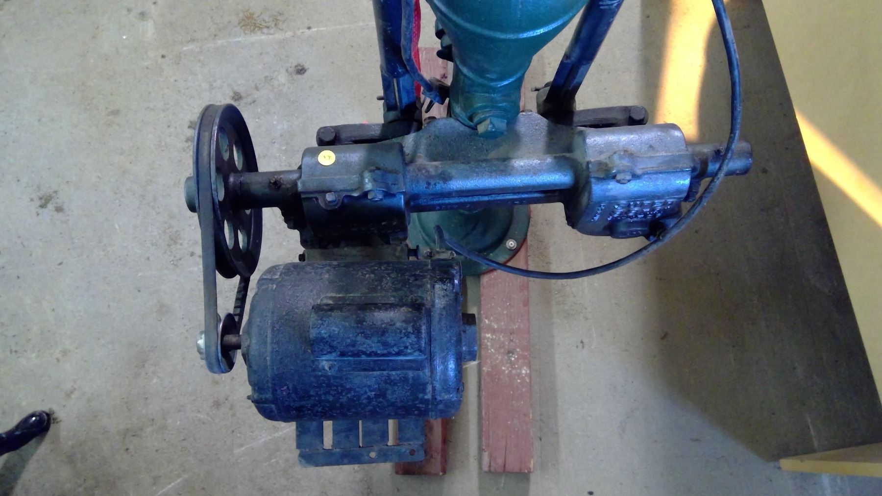PUMP JACK W/ ELECTRIC MOTOR (BAKER MF. G CO. 3/4 HP, EVANSVILLE, WI)