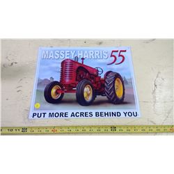 MASSEY HARRIS 55 TIN SIGN - REPRODUCTION