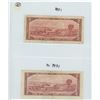 Image 2 : 2X 1954 BANK OF CANADA TWO DOLLAR BILLS